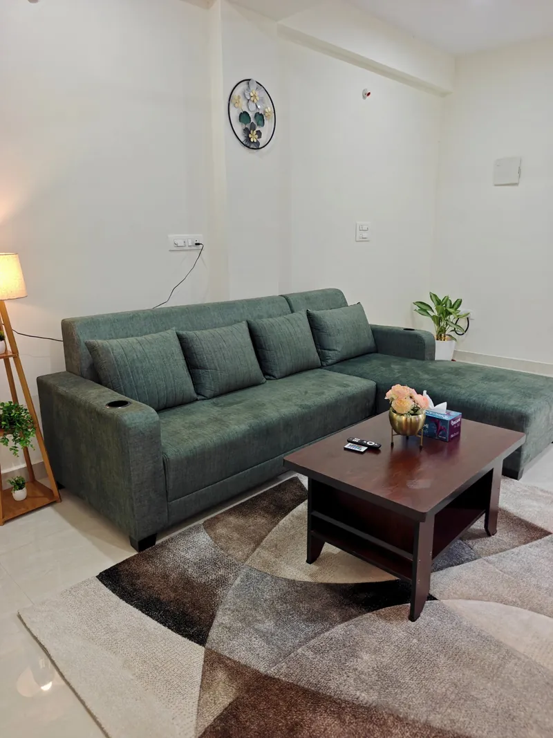 Living room at The Cozy Taana homestay in Hoskote