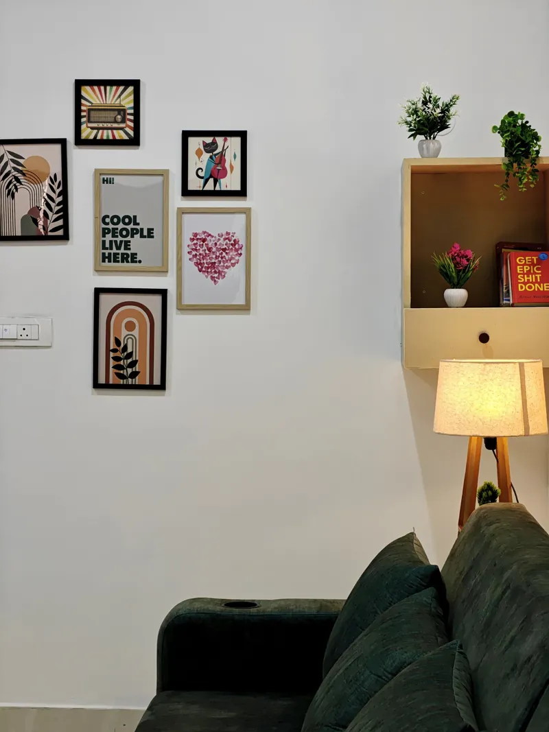 Art wall and reading nook